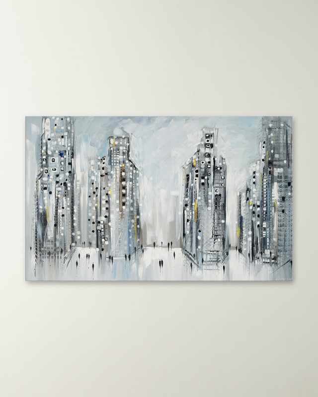 "City Street Scene, 2024" Hand-Embellished Giclee by Ekaterina Ermilkina